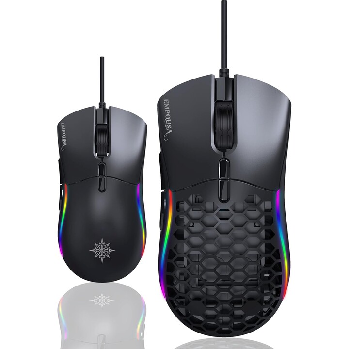 Mouse da gioco INCA IMG-GT20 10000 DPI. RGB. 7 tasti. USB. Software al dettaglio