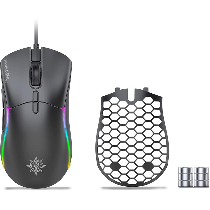 Mouse da gioco INCA IMG-GT20 10000 DPI. RGB. 7 tasti. USB. Software al dettaglio