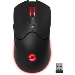 Speedlink Velox sem fio RGB Gaming Mouse, USB-C, 4800dpi, programável, leve, receptor Nano USB, iluminação LED RGB, preto
