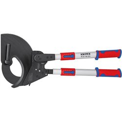 Cortador de cable Knipex (Acción de trinquete) con manijas telescópicas con empuñaduras de múltiples componentes 680 mm 95 32