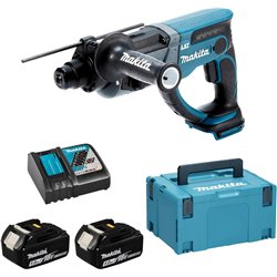 Makita DHR202RTJ 18V Li-ion LXT 20 mm Hammer rotativo SDS-plus completo con 2 x 5.0 AH