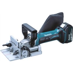 Makita DPJ180RTJ Biscuit Jinete, 18 V, con 2x batería 5,0 AH