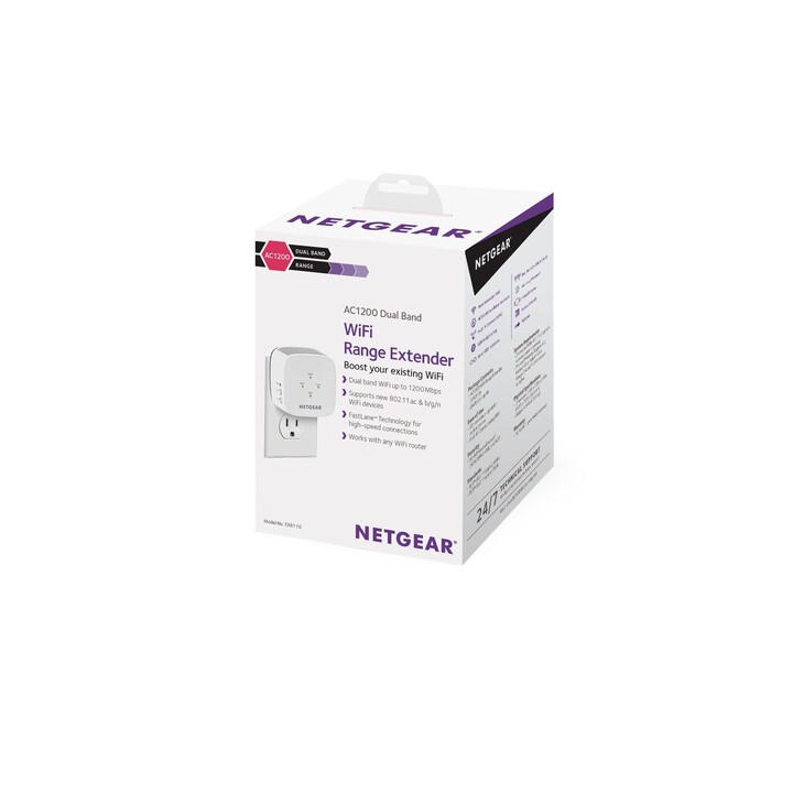 Transmissor e receptor de rede NETGEAR EX6110 branco 10, 100, 300 Mbit/s