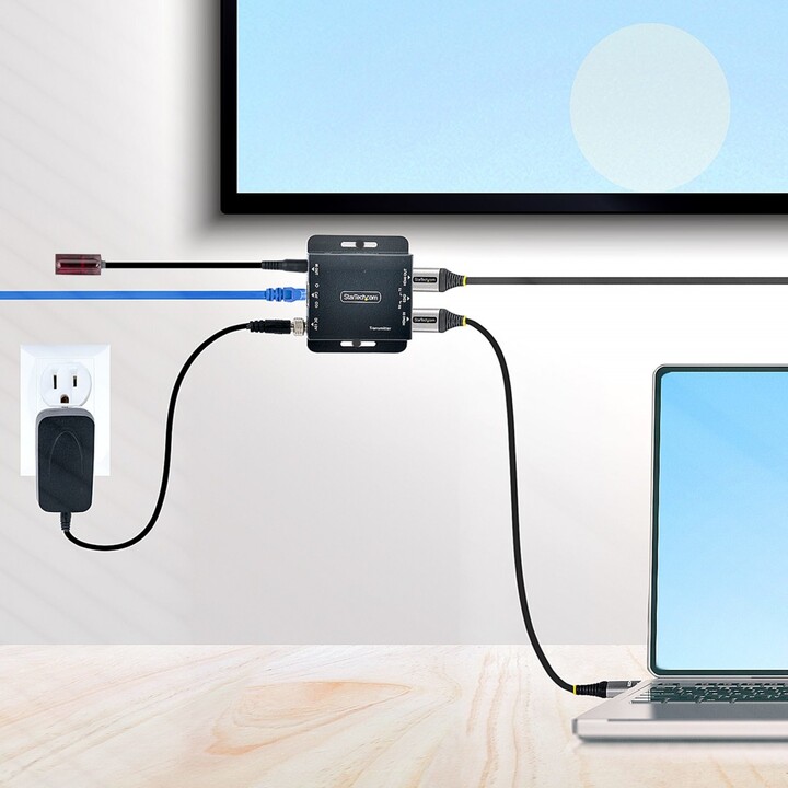 StarTech.com EXTEND-HDMI-4K40C6P1 Audio/Video Extender AV-Signalsender und -empfänger Schwarz