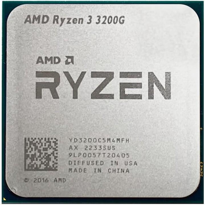 AMD AM4 Ryzen 4 Tray 3200G 3.6GHZ MAX Boost 4.00GHz 4.0GHz 4x Core 4MB 65W