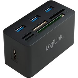 LogiLink CR0042 USB 3.0 HUB 3-Port 3x USB 3.0 All-in-One Kartenleser