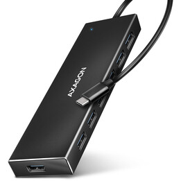 HUB I/O USB-C 7 PORTE PIATTO/0,3 M HUE-F7C AXAGON