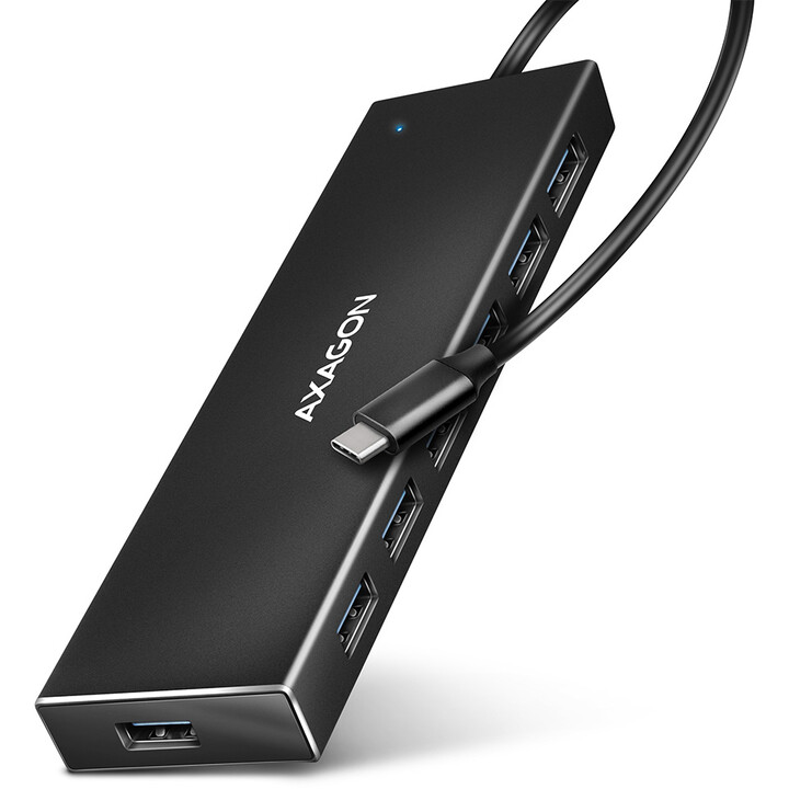 HUB DE E/S USB-C 7PORTAS PLANO/0,3M HUE-F7C AXAGON