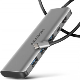 Concentrador de E/S USB-C 4 en 1/0,15 M HMC-H3A AXAGON