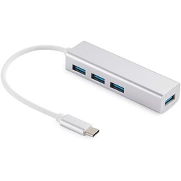 Sandberg 336-20 HUB USB-C a 4 porte 4xUSB 3.0 SuperSpeed Argento