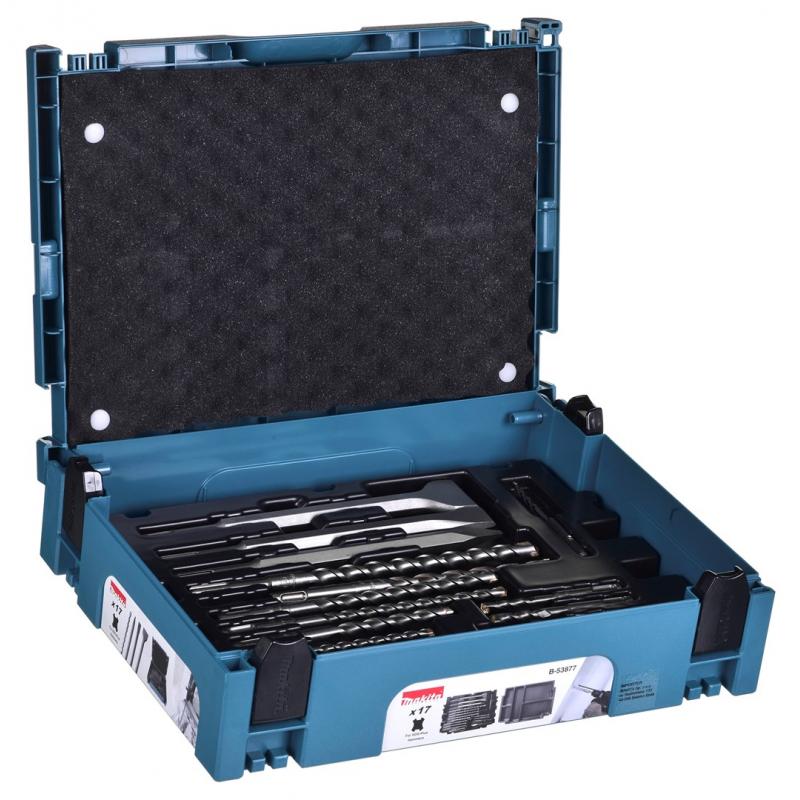 MAKITA SDS DRILL BIT SET + CHISELS 17pcs. IN A MACPAC SUITCASE