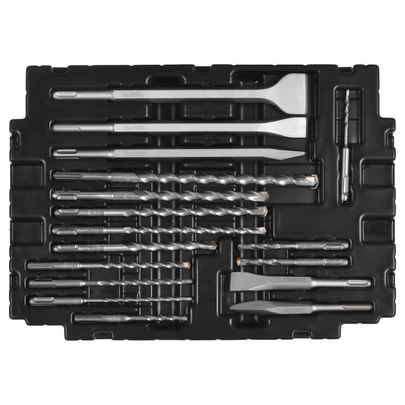 MAKITA SDS DRILL BIT SET + CHISELS 17pcs. IN A MACPAC SUITCASE