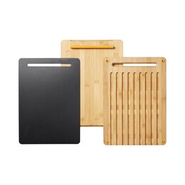 Tábua de corte retangular de bambu Fiskars 1057550, preta