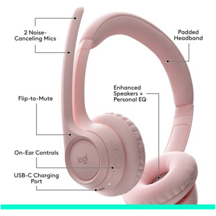 Logitech Zone 300 Auricolare wireless rosa