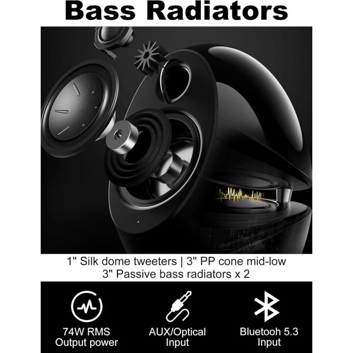 Edifier Luna E25, conférenciers audio à domicile, rouge