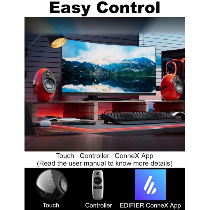 Edifier Luna E25, conférenciers audio à domicile, rouge