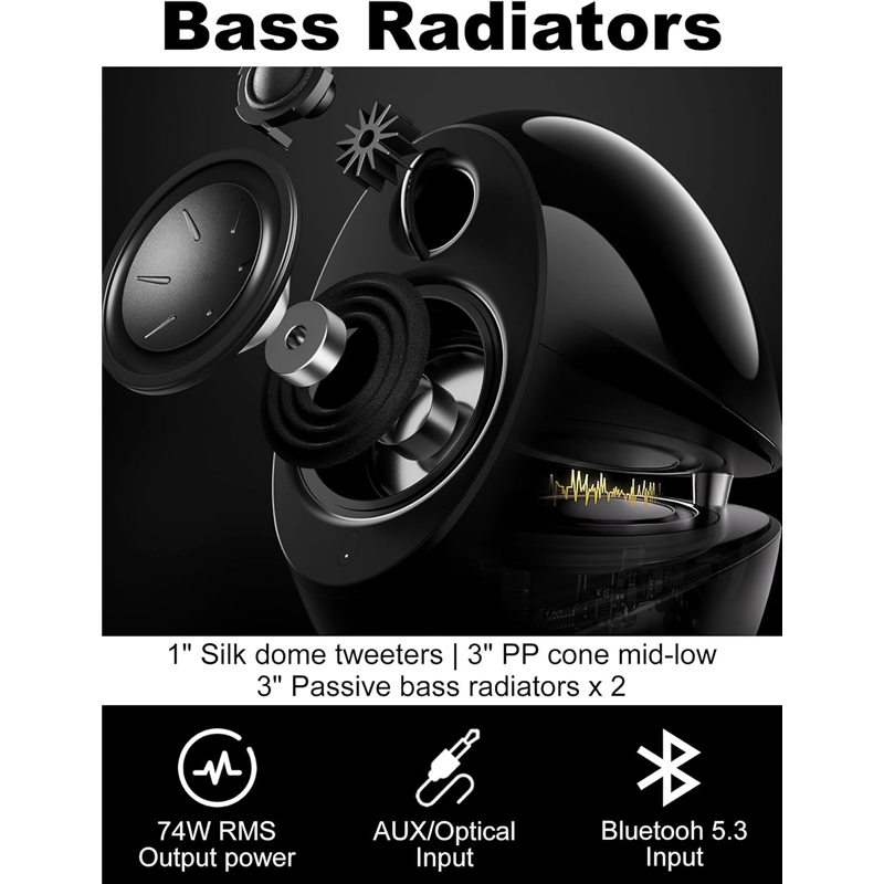 Auriculares Edifier Luna HD 2.0 Bluetooth en negro