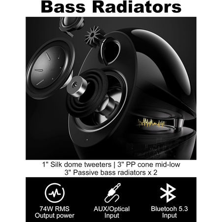 Auriculares Edifier Luna HD 2.0 Bluetooth en negro