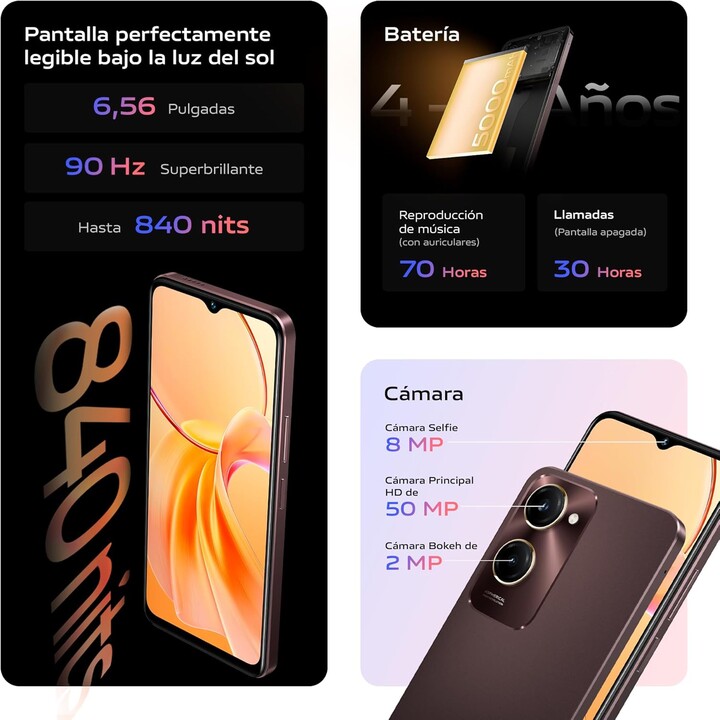 VIVO Y28s 5G 4GB/128GB Braun (Mokkabraun) Dual-SIM