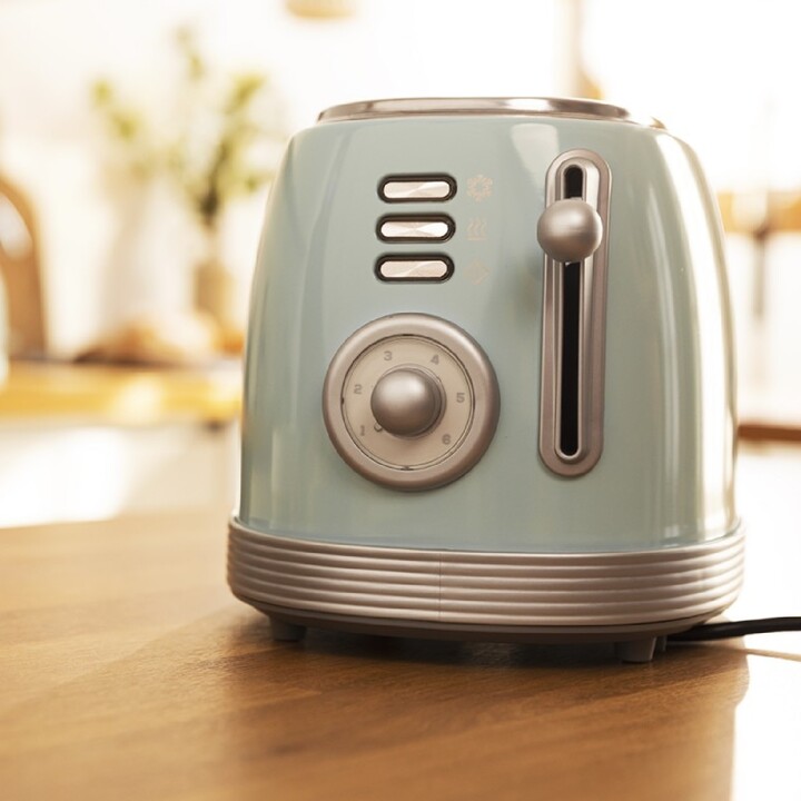 CECOTEC Toast&Taste 800 Vintage Light Blue vertical toaster blue