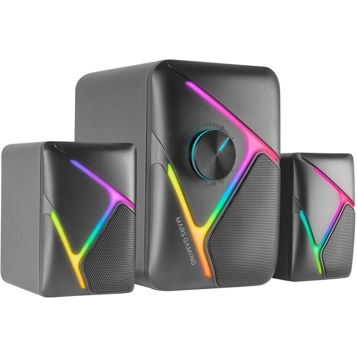 MS-H21 35W RGB 2.1 Altoparlanti da gioco e subwoofer, sistema di driver surround 3D invertito