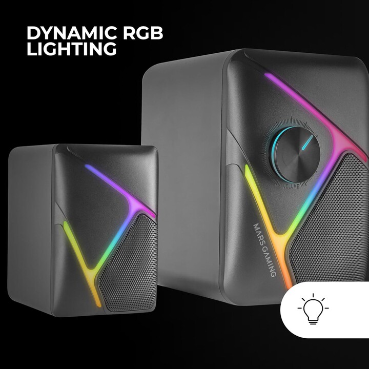 MS-H21 35W RGB 2.1 Altoparlanti da gioco e subwoofer, sistema di driver surround 3D invertito