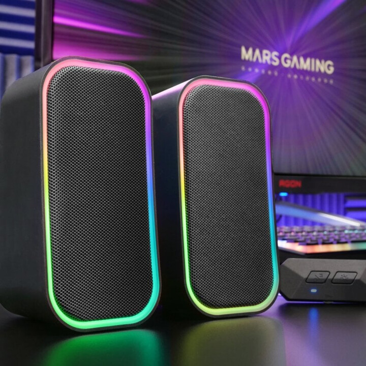 Altavoces Gaming Mars Gaming MS-OM RGB 20w Bluetooth 5.3 Negro