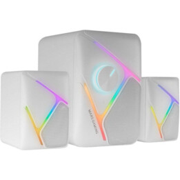 MSH21W Gaming -Lautsprecher, RGB 2.1 + 35W Subwoofer, umgekehrtes 3D -Surround -System, weiß
