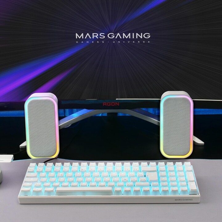 Mars Gaming MS-OM Altavoces Bluetooth 20W RGB Blanco