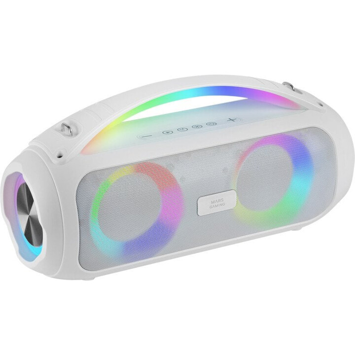 MARS GAMING MS-Pulse altavoz portátil Bluetooth 5.3 RGB 50W blanco