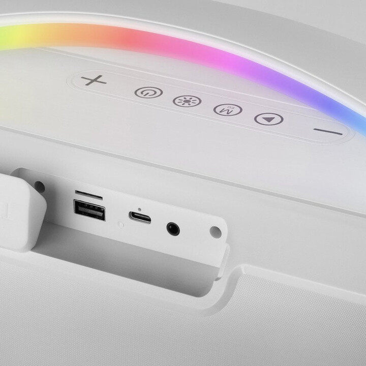 MARS GAMING MS-Pulse tragbarer Bluetooth-Lautsprecher 5.3 RGB 50W weiß