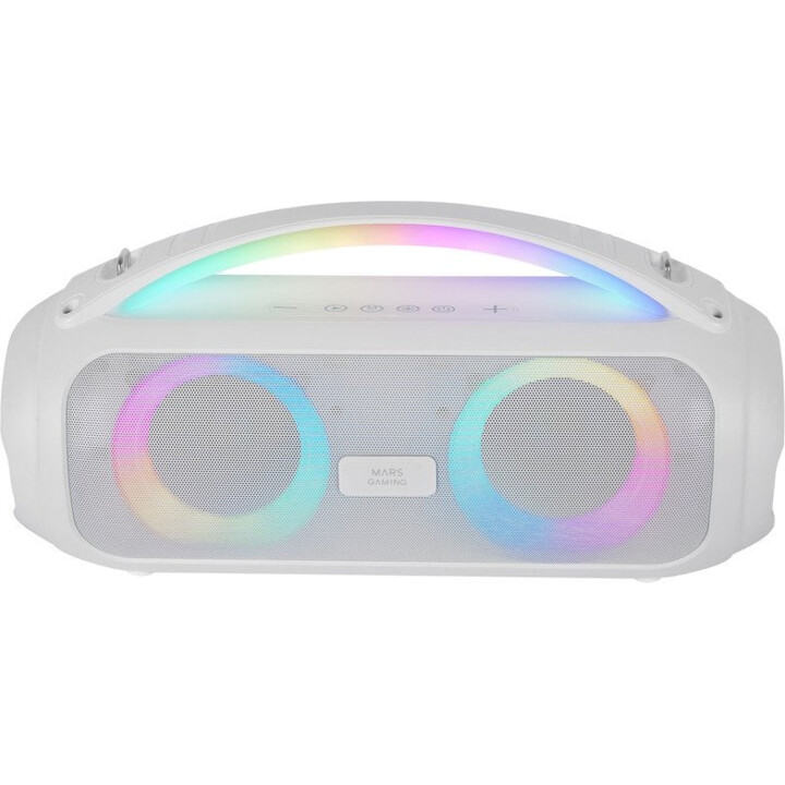 MARS GAMING MS-Pulse tragbarer Bluetooth-Lautsprecher 5.3 RGB 50W weiß