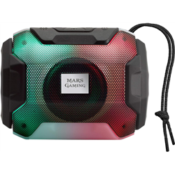 Mars Gaming MSBAX RGB Bluetooth Altoparlante, compatto, 10W, USB/MicroSD/RADIO, BLACK