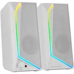 Mars Gaming MS72 15W Gaming Speaker, RGB Flow Lighting, White
