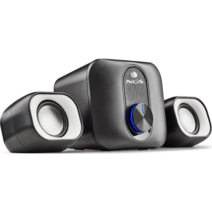 Mini Altavoces Estéreo Multimedia NGS Comet 2.1 de PC con Subwoofer, con Alimentación USB y Entrada Auxiliar de 3,5mm NGS