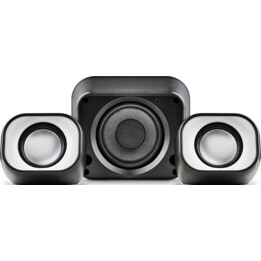 NGS Comet 2.1 Mini altoparlanti per PC stereo multimediale con subwoofer, alimentato USB e ingresso Aux da 3,5 mm