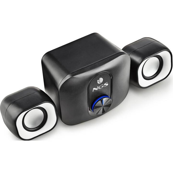 Mini Altavoces Estéreo Multimedia NGS Comet 2.1 de PC con Subwoofer, con Alimentación USB y Entrada Auxiliar de 3,5mm NGS