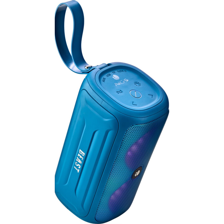 Ngs Roller Beast Azure Bluetooth Speaker, Blue, Water and Dust Resistant