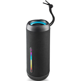 Roller Furia 2 Schwarzer tragbarer Bluetooth -Lautsprecher mit FM -Radio und IPX7 -Abdichtung