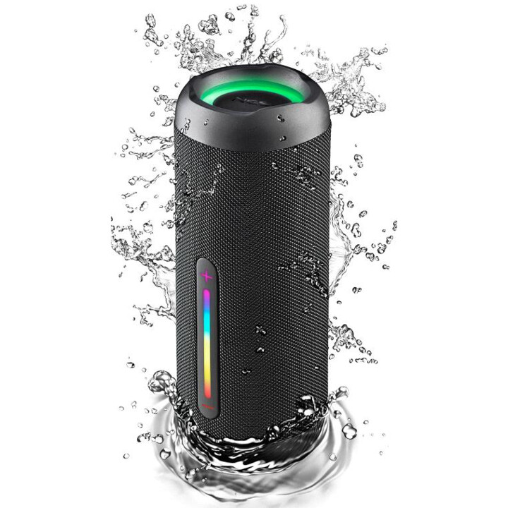 Altavoz Roller Furia 2 Black portátil Bluetooth, Radio FM e impermeabilidad IPX7