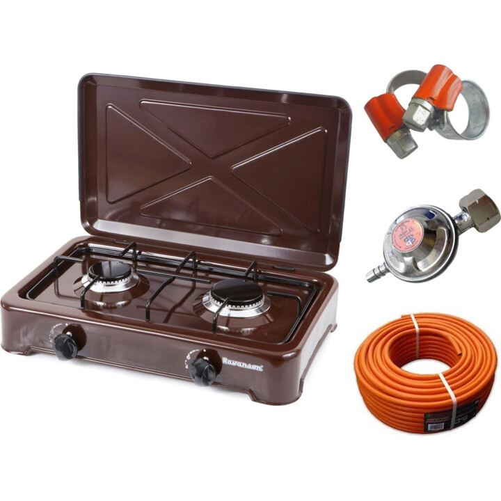 RAVANSON K-02BR GAS Hob 2 zones marron