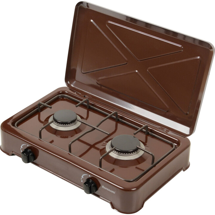 RAVANSON K-02BR GAS HOB 2 ZONES BROWN