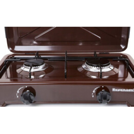 RAVANSON K-02BR GAS HOB 2 ZONES BROWN