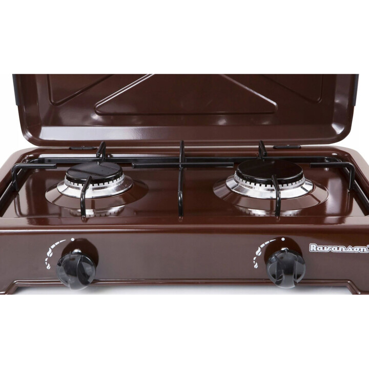 RAVANSON K-02BR GAS HOB 2 ZONES BROWN