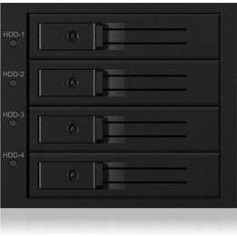 ICY BOX IB-564SSK backplane para 4 HDD de 3,5" en 3 bahías de 5,25", negro