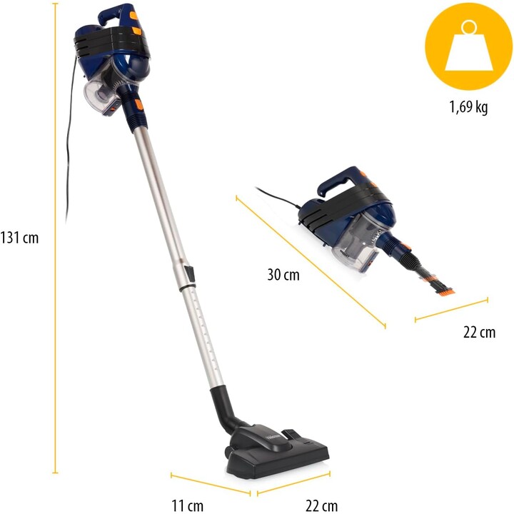 Tristar SZ-2318 Aspirateur à bâton à cordon, baguette télescopique