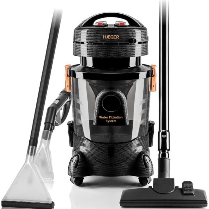 Haeger VC-12W.045A Aquaclean Pro Dry/Wet Floor Vacuum Cleaner 1400 W Black