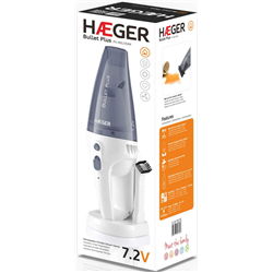 Aspirador de Mano Recargable Haeger Bullet Plus para Sólidos y Líquidos, 40W