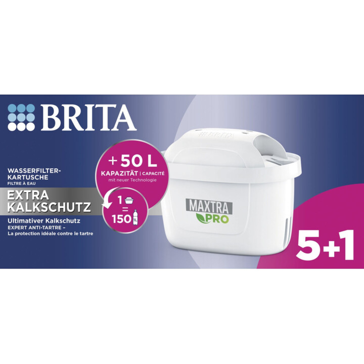 BRITA Tischwasserfilter Maxtra Pro Extra Filterkartusche 6er-Pack