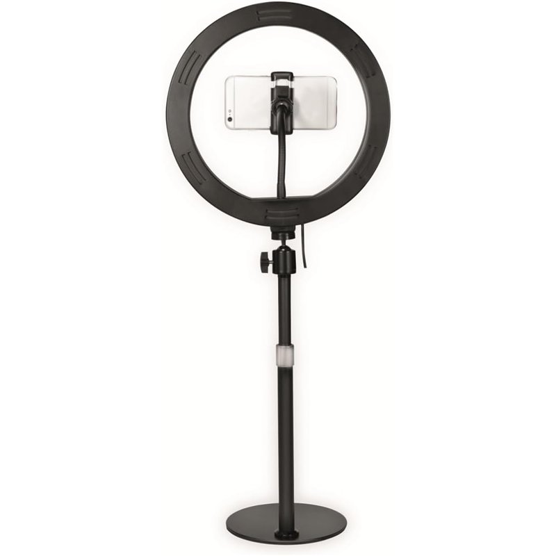 Logilink AA0152 - LED -Ringlicht (25 cm Durchmesser) mit Smartphone -Halter